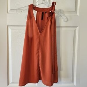 Guess Sleeveless Orange Blouse Medium